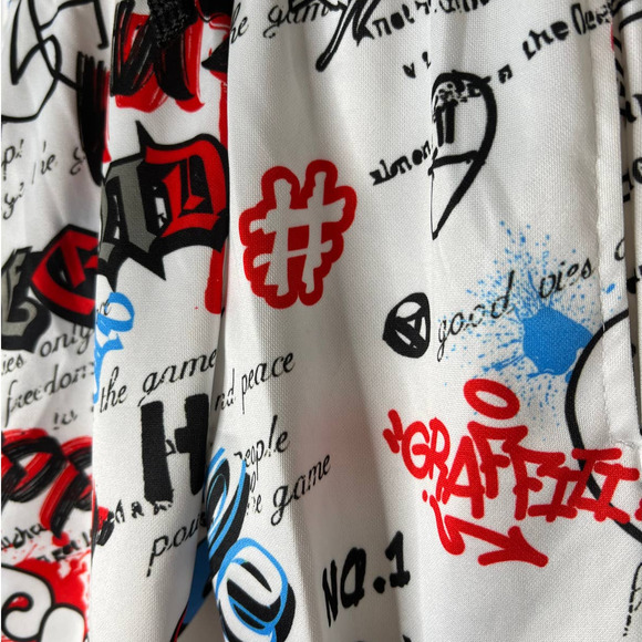 New Phat Farm Boys Shorts with Multicolored Graffiti Print Size 4 - Picture 2 of 7